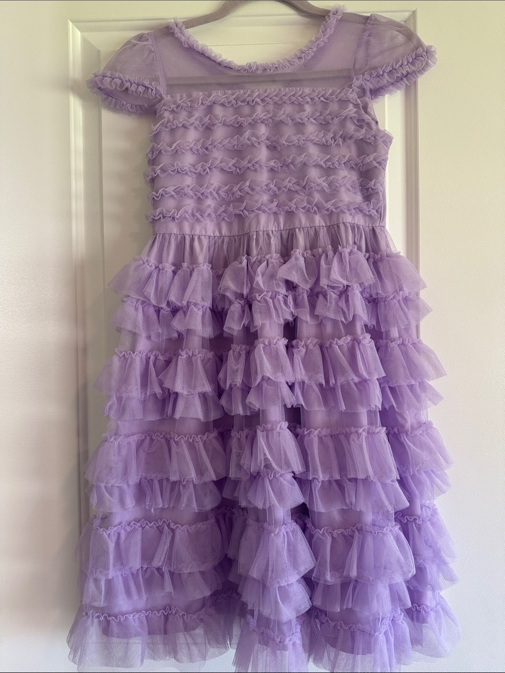 Lilac Ruffle Tulle Party Dress